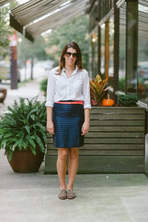 Outfit Post: Navy Dot * Lou What Wear