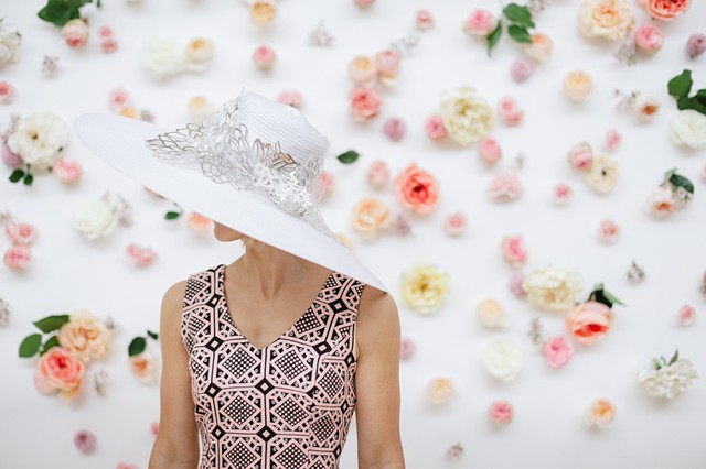 Dress & Dwell Printed Dress * Maureen's Creations Hat * Kentucky Derby Style * Lou What Wear * Wholesale Flowers (1)