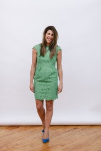 Shoshanna Olivia Lace Sheath Dress in Green * Lou What Wear (1)