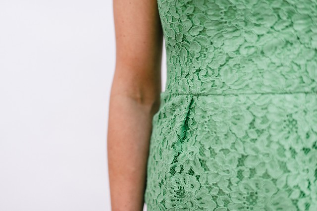 Shoshanna Olivia Lace Sheath Dress in Green * Lou What Wear (5)