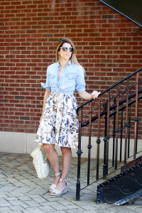 J.Crew Gold Foil Linen Dress * Tassel Earrings * Summer Outfit Inspiration (14)