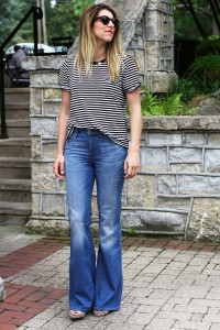 Madewell Flea Market Flares * Summer Denim * Black and White Stripes (5)