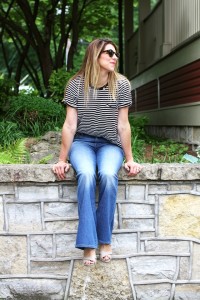 Madewell Flea Market Flares * Summer Denim * Black and White Stripes (13)