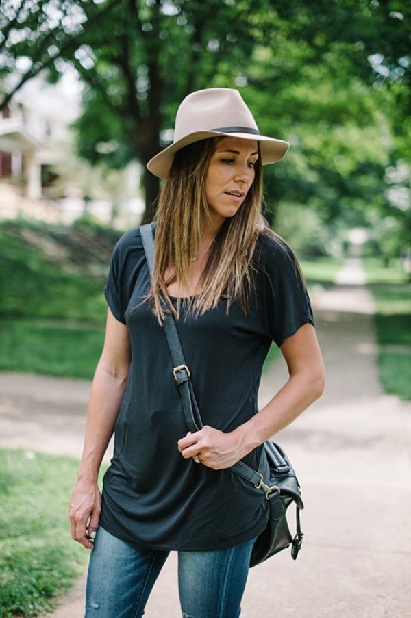 black t shirt outfit ideas