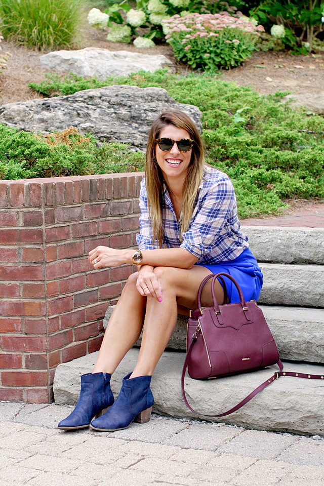 Fall Outfit Inspiration * Sole Society Navy Romy Boots
