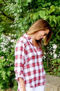 Red and Blue Plaid Shirt * Sam Edelman from Nordstrom * Fall Outfits