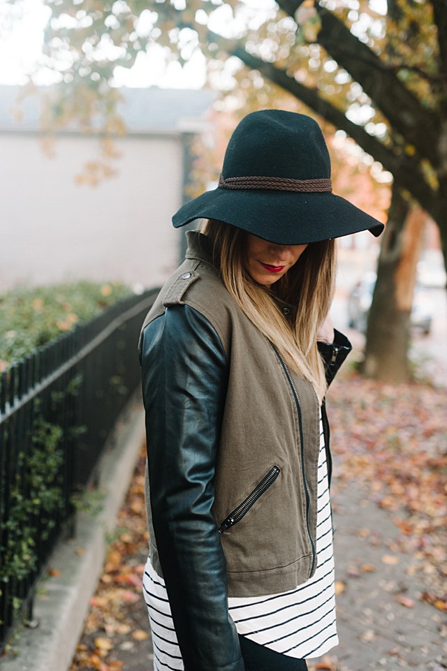 Leather Jacket + Stripes * Winter Outfit Inspiration (4)