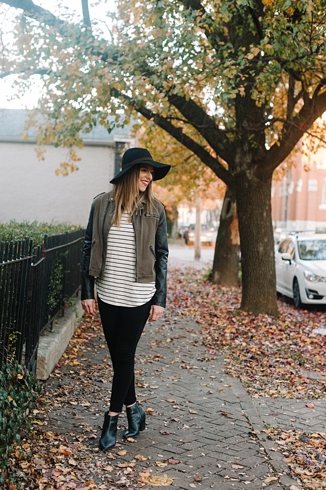 Leather Jacket + Stripes * Winter Outfit Inspiration (1)