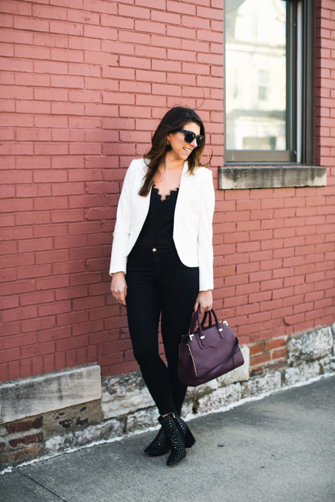 Lace Cami | White Blazer | Dinner Date Outfit Ideas