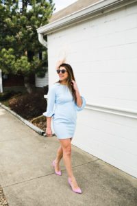 What to Wear to the Kentucky Derby - Likely Blue Dress - Headcandi Fascinator