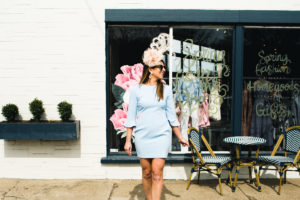 What to Wear to the Kentucky Derby - Likely Blue Dress - Headcandi Fascinator
