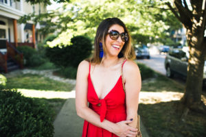 Goodnight Macaroon Red Christine Knotted Dress