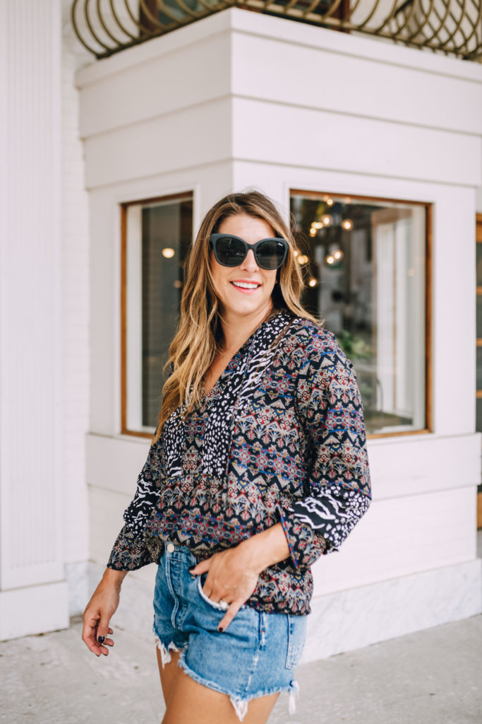 Evereve Mixed Print Blouse * Easy Summer Outfits